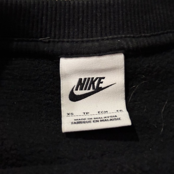 Nike Sportswear Oversized Phoen Fleece Crewneck Sweatsh Black Size XS - Picture 2 of 3